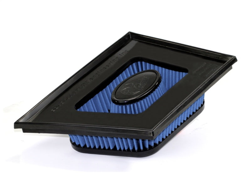 aFe MagnumFLOW Air Filter for GM Diesel Trucks 11-12 V8 6.6L, featuring a blue filter element and durable frame.
