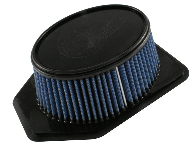 aFe MagnumFLOW Pro 5R air filter for 2007-2011 Jeep Wrangler JK V6-3.8L, featuring a blue filter media and durable design.