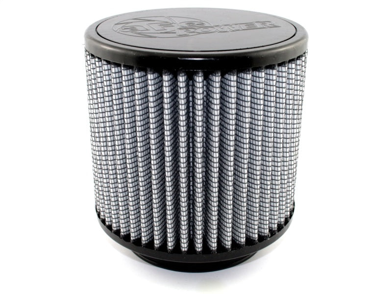 aFe MagnumFLOW Air Filter for BMW 1/3-Series 04-09 L4-2.0L, featuring a cylindrical design with a mesh exterior for enhanced airflow.