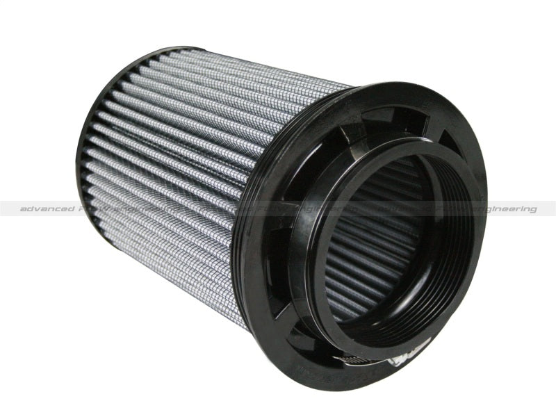 aFe MagnumFLOW ProDry S air filter with a 4-inch front, 6-inch back, and 7.5-inch height for enhanced engine performance.