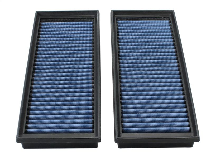 aFe MagnumFLOW Air Filters for 2011-2014 Mercedes-Benz AMG CL63/E63/S63 V8-5.5L, featuring a blue filter design.