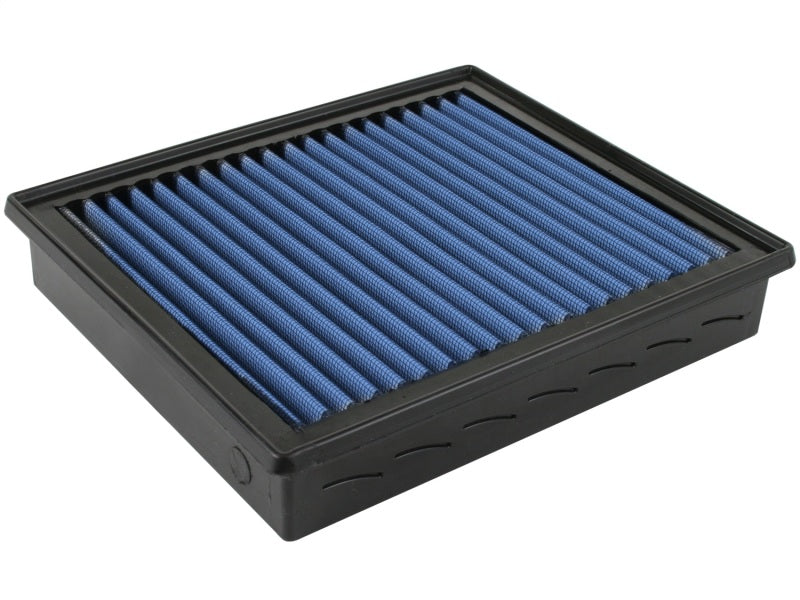 aFe MagnumFLOW Air Filter for 2011 Jeep Grand Cherokee V6/V8, featuring a blue filter media for improved airflow and performance.