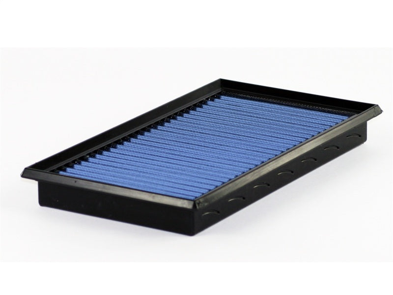 aFe MagnumFLOW Air Filter for Ford Edge and Flex, designed for V6 engines, featuring a blue filter media for enhanced airflow.