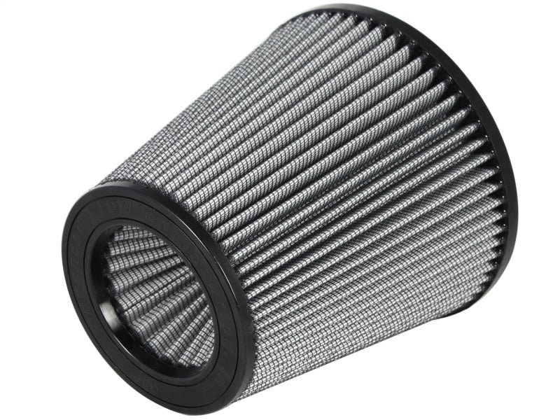 aFe MagnumFLOW Air Filter featuring a conical design with a metal mesh exterior and rubber base for enhanced airflow and filtration.
