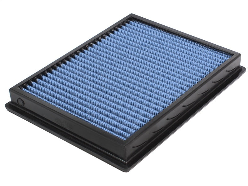 aFe MagnumFLOW Air Filter for Ford Mustang 86-93 V8, featuring a blue filter media designed for improved airflow and performance.