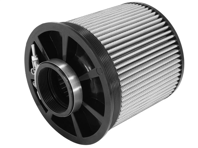 aFe MagnumFLOW Pro DRY S Universal Filter with a 3.3-inch front, 8-inch bottom, and inverted top for enhanced airflow and filtration.