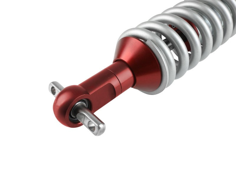 aFe Sway-A-Way 2.5in Front Coil Over Kit for 2019-2021 Ford Ranger, featuring a red and silver design for enhanced off-road performance.