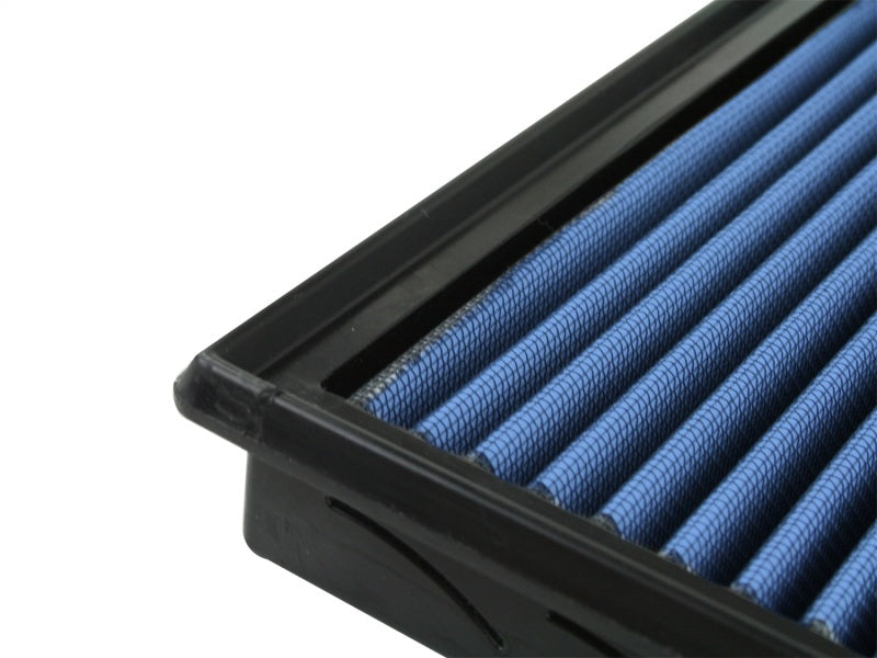 aFe MagnumFLOW Air Filter for Dodge Trucks 02-12 V6/V8 featuring a blue filter media designed for improved airflow and performance.