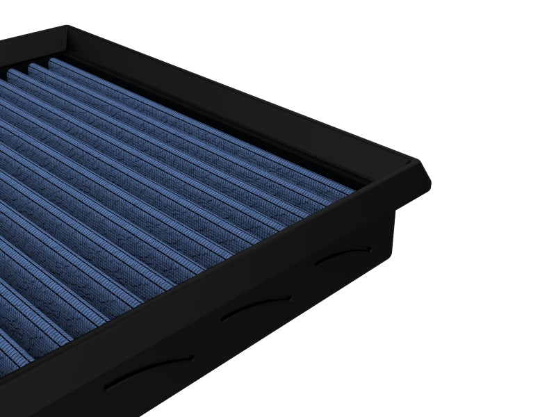 aFe MagnumFLOW Air Filter for Ford F-150 04-08 V8-5.4L, featuring a blue filter media designed for improved airflow and performance.