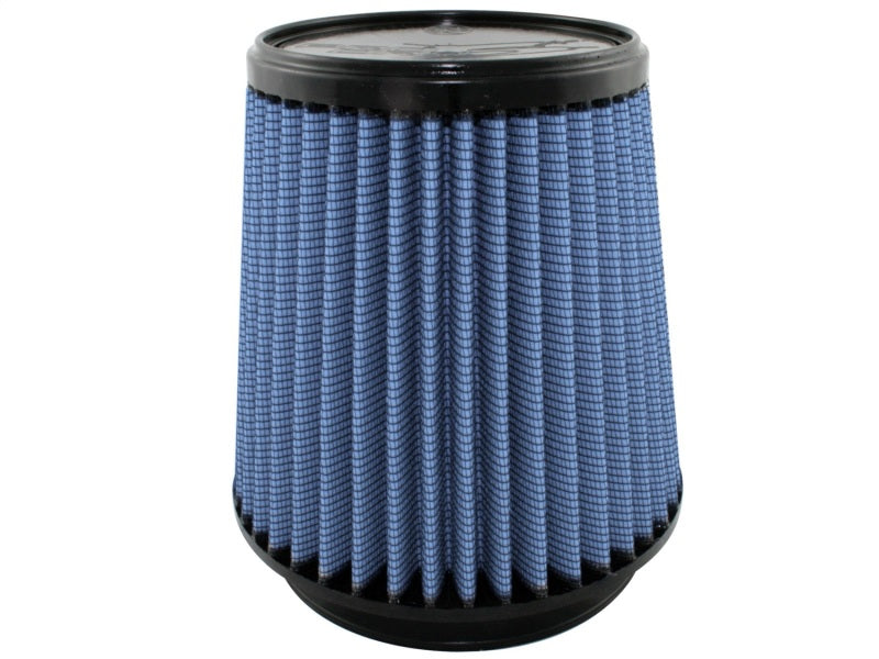 aFe MagnumFLOW Pro 5R intake replacement air filter with a blue pleated design for enhanced airflow and performance.