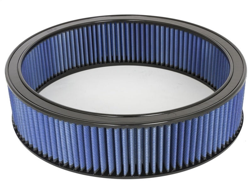 aFe MagnumFLOW Round Racing Air Filter with a 16.19 OD, 14 ID, and 4 height for enhanced engine performance and airflow.