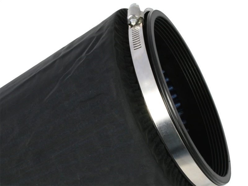 aFe MagnumSHIELD Pre-Filters in black designed for enhanced engine protection and filtration efficiency.