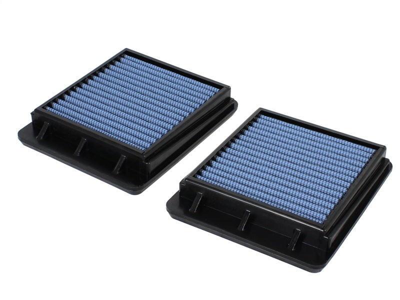 aFe MagnumFLOW Air Filters for 2009-2015 Nissan GT-R V6 3.8L, featuring a blue filter media for improved airflow and performance.