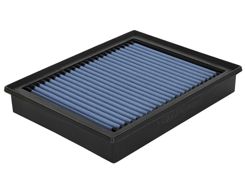 aFe MagnumFLOW Air Filter designed for GM Silverado and Sierra 1999-2012 V6/V8 models, featuring a blue filter element.