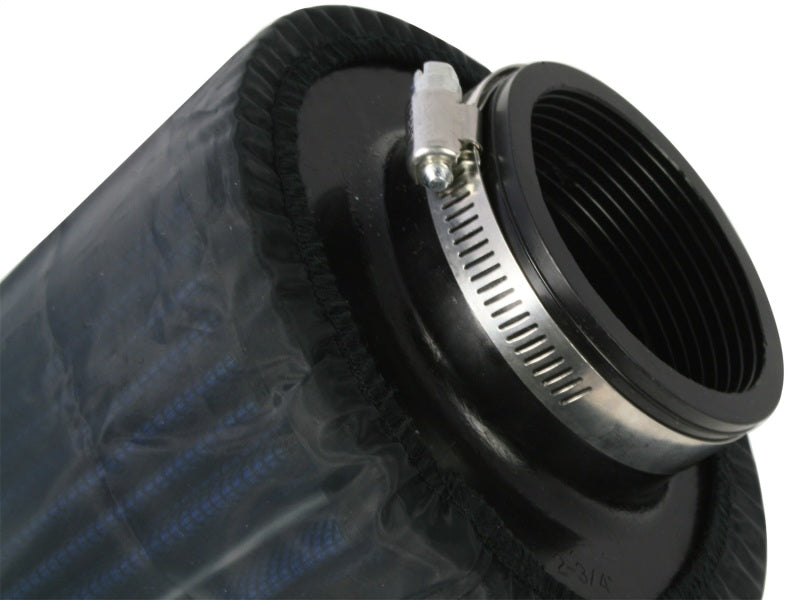 aFe MagnumSHIELD Pre-Filters in black, designed for enhanced filtration and protection of air intake systems.