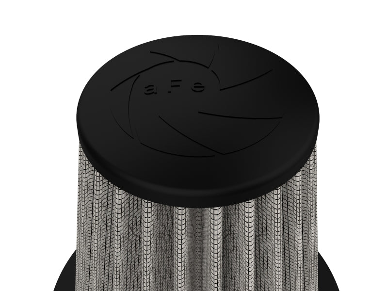aFe MagnumFLOW Air Filter for Ford Mustang 94-04 V6 featuring a sleek design and durable construction for improved airflow.