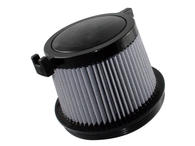 aFe MagnumFLOW air filter designed for GM diesel trucks 2006-2010 with V8 6.6L engine, featuring a durable construction for enhanced airflow.