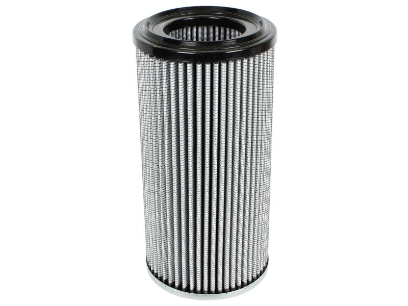 aFe MagnumFLOW Air Filter featuring a cylindrical design with a mesh structure, measuring 6OD x 3-1/2ID x 12-5/16H.