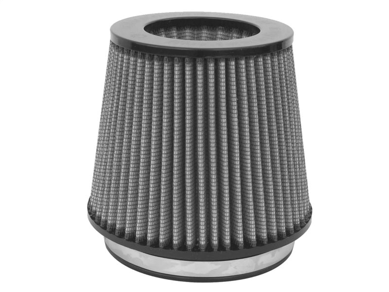 aFe MagnumFLOW Pro DRY S Universal Air Filter with a 5.5-inch front, 7-inch back, and 6-inch height for improved engine performance.