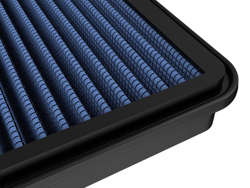 aFe Magnum FLOW Pro 5R air filter designed for 2021 and newer RAM 1500 TRX V8-6.2L, featuring a blue layered filter media.