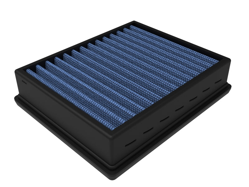 aFe MagnumFLOW Air Filter for Peugeot 206, designed for improved airflow and engine performance, featuring a blue filter media.