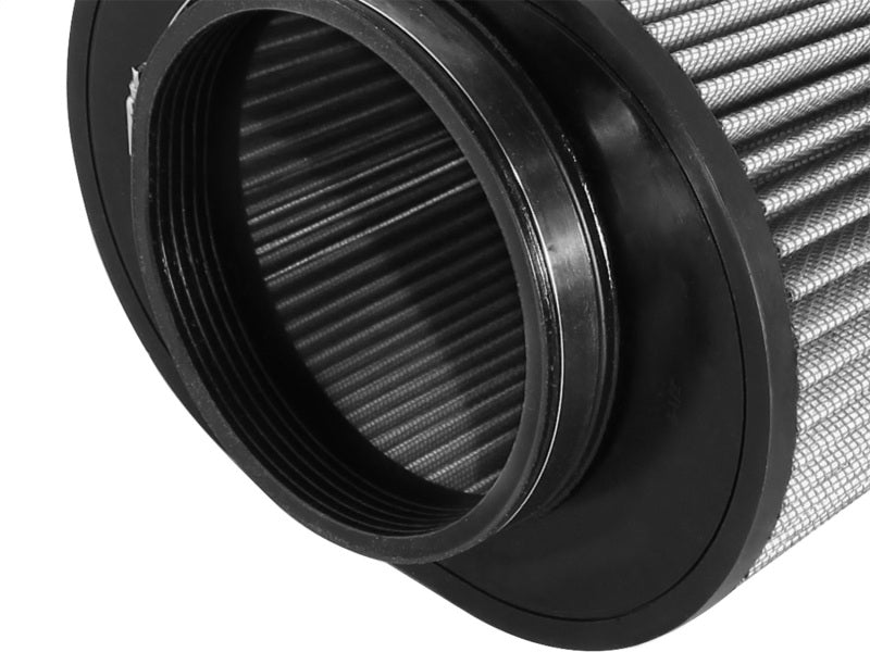 aFe MagnumFLOW Pro DRY S Universal Air Filter featuring a cylindrical design with a textured surface and threaded opening.