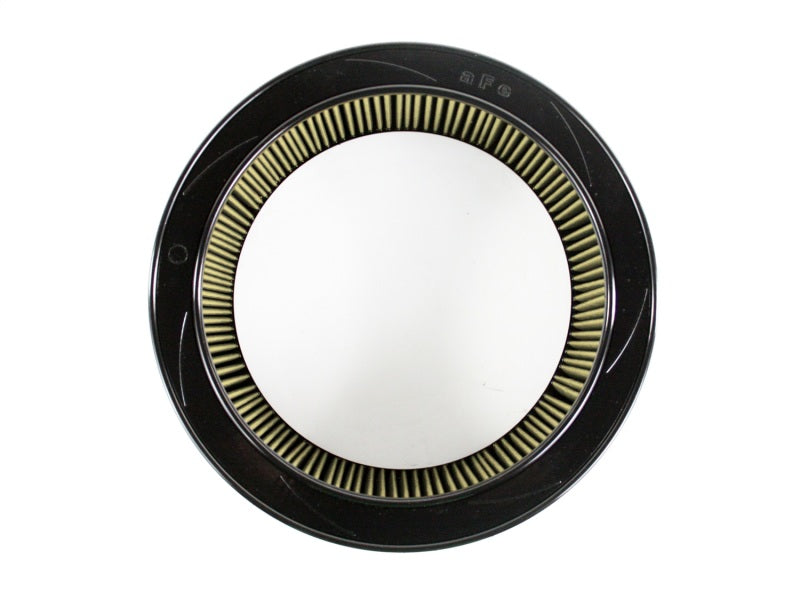 aFe MagnumFLOW Round Racing Air Filter with a 14-inch outer diameter, 11-inch inner diameter, and 5-inch height for enhanced airflow.
