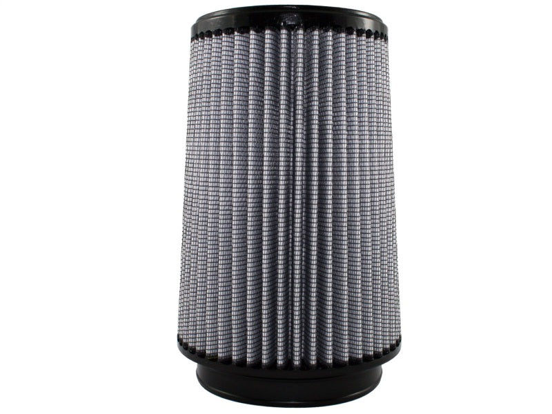 aFe MagnumFLOW Air Filter designed for optimal airflow and engine performance, featuring a cylindrical shape and durable construction.