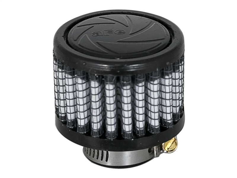 aFe MagnumFLOW air filter designed for enhanced airflow and filtration, featuring a compact cylindrical shape with a black finish.