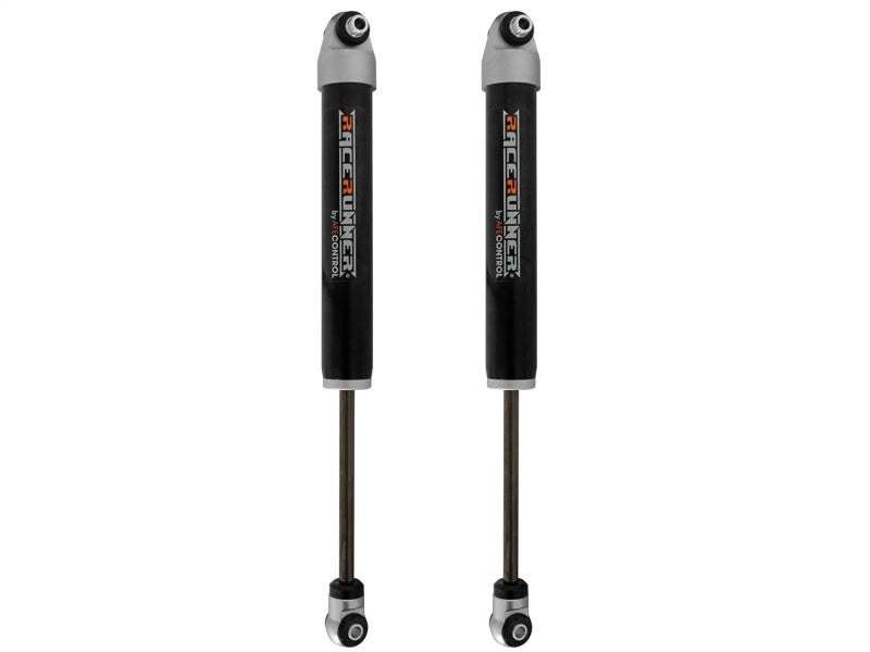 aFe RaceRunner 2.0in Front Shock Kit for 2018+ Jeep Wrangler JL V6, designed for 0-2 inch lifts, enhancing off-road performance.