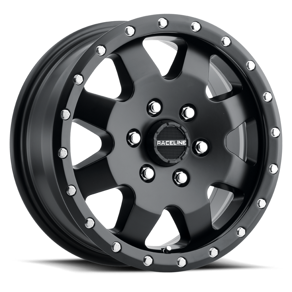 Black 935B Defender Van wheel with a five-spoke design and silver accents, ideal for offroad and van applications.