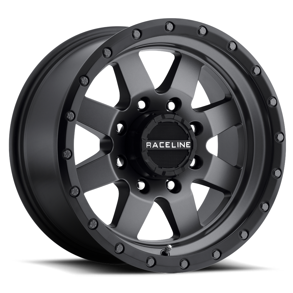 935G Defender wheel by Raceline featuring a sleek black finish and rugged design, ideal for off-road vehicles.