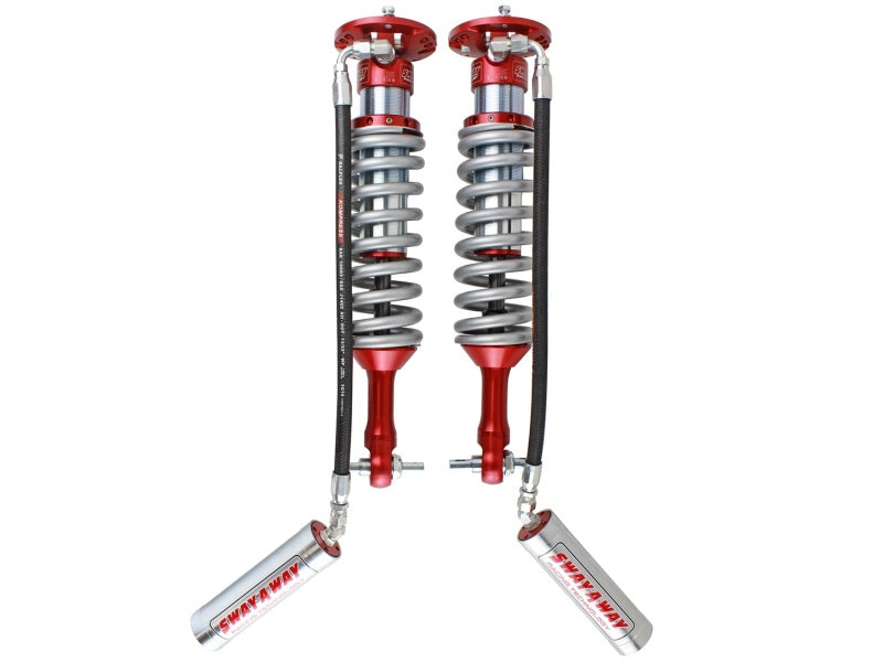 aFe Sway-A-Way 2.5in Front Coil Over Kit for 2015-2017 Ford F150 4WD, featuring adjustable shocks and durable construction.