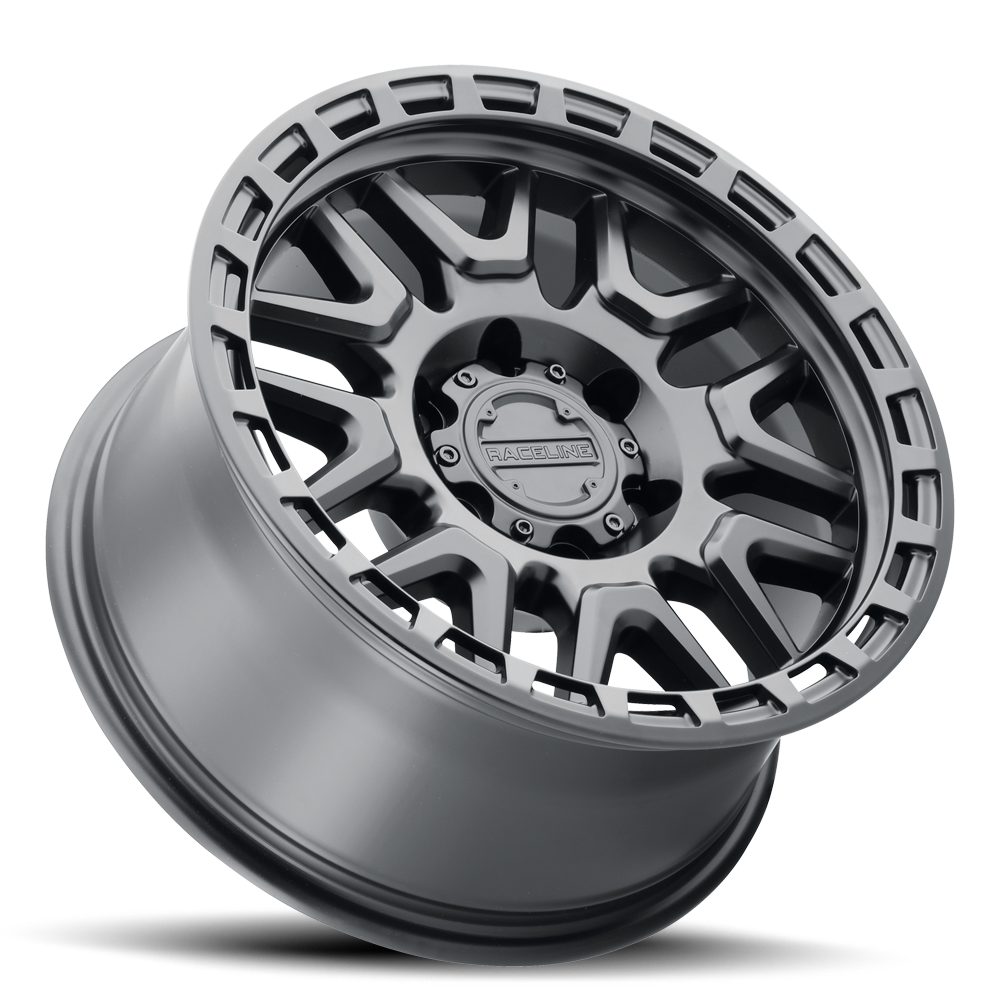 Black 953B Krank wheel with a bold design and intricate spoke pattern, ideal for offroad vehicles and customization.