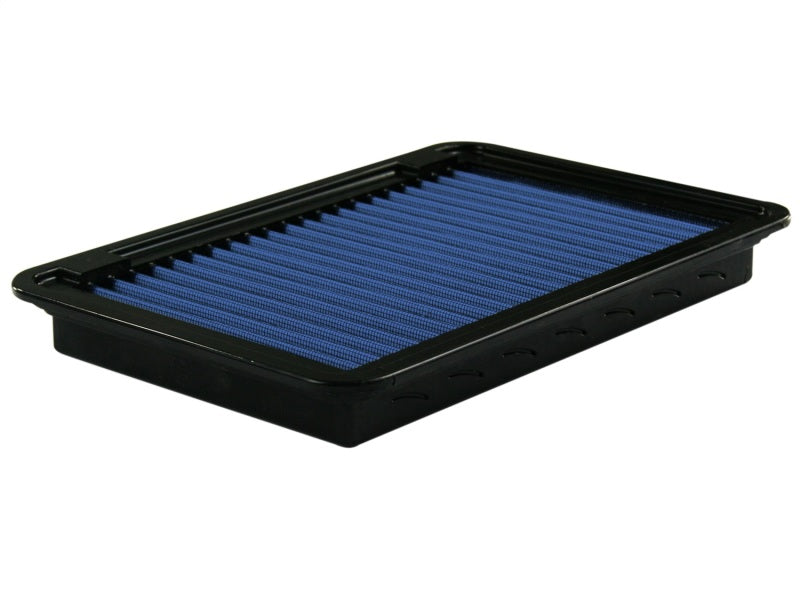 aFe MagnumFLOW Air Filter for Toyota Camry 07-12 L4-2.4/2.5L, featuring a blue filter element in a durable black frame.