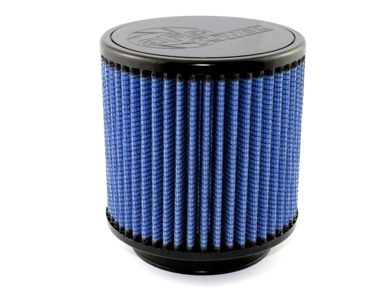 aFe MagnumFLOW Air Filter for BMW 1/3-Series 04-09, L4-2.0L, featuring a blue mesh design for enhanced airflow and performance.