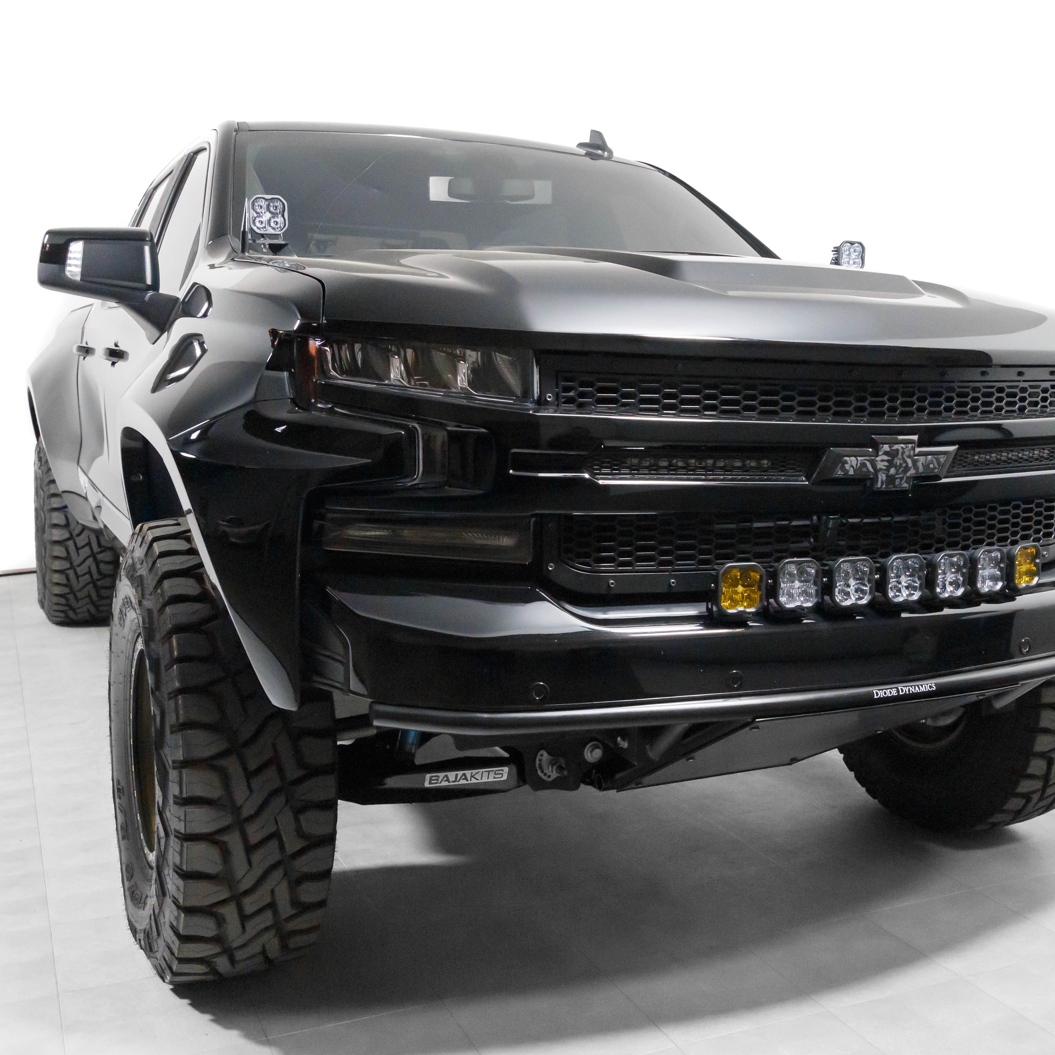 2019-2021 Chevrolet Silverado hood showcasing a sleek design, perfect for enhancing offroad performance and style.