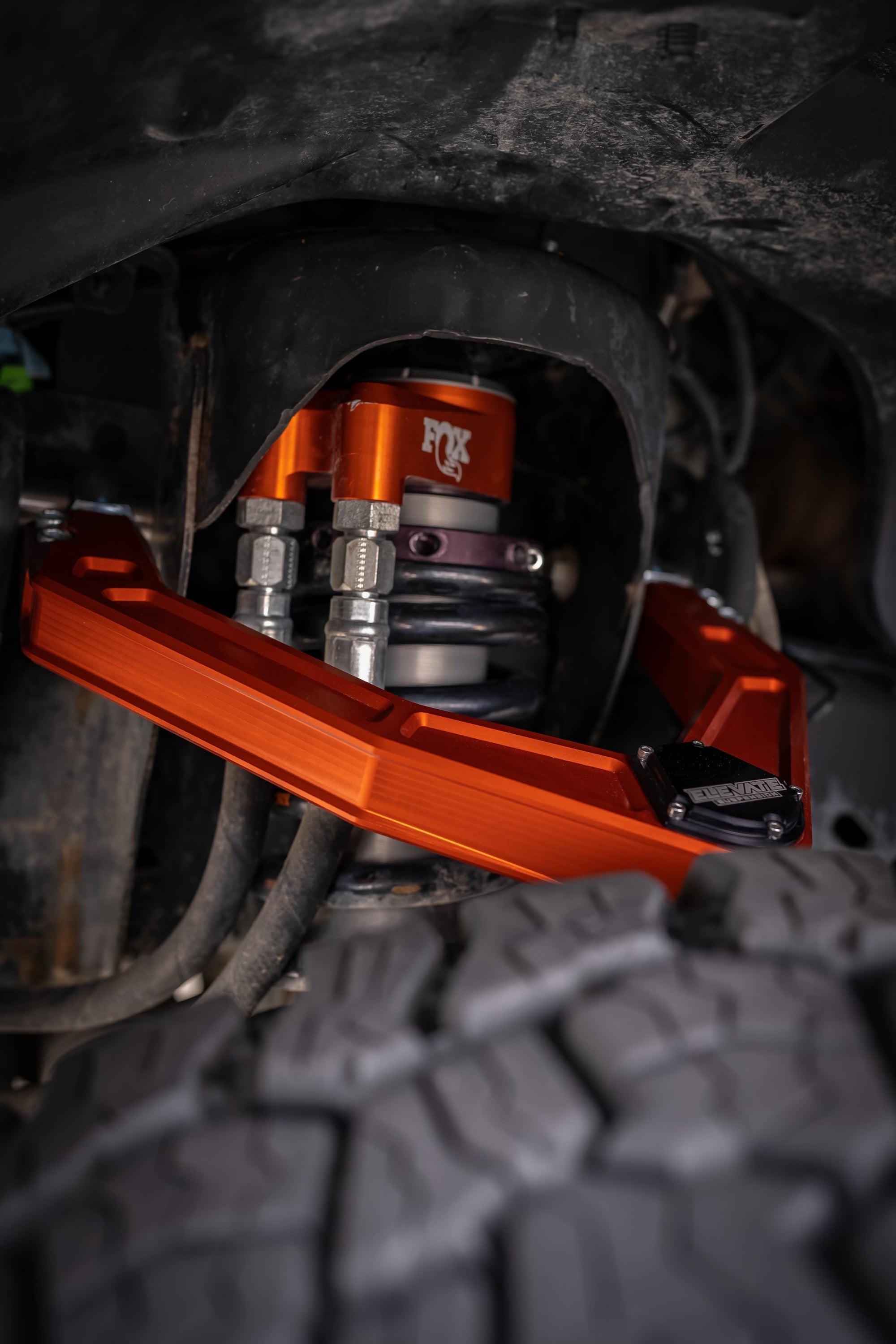 Elevate Billet Uniball UCA (FOX Orange) - 2010-20 Ford Raptor Gen 1 & 2