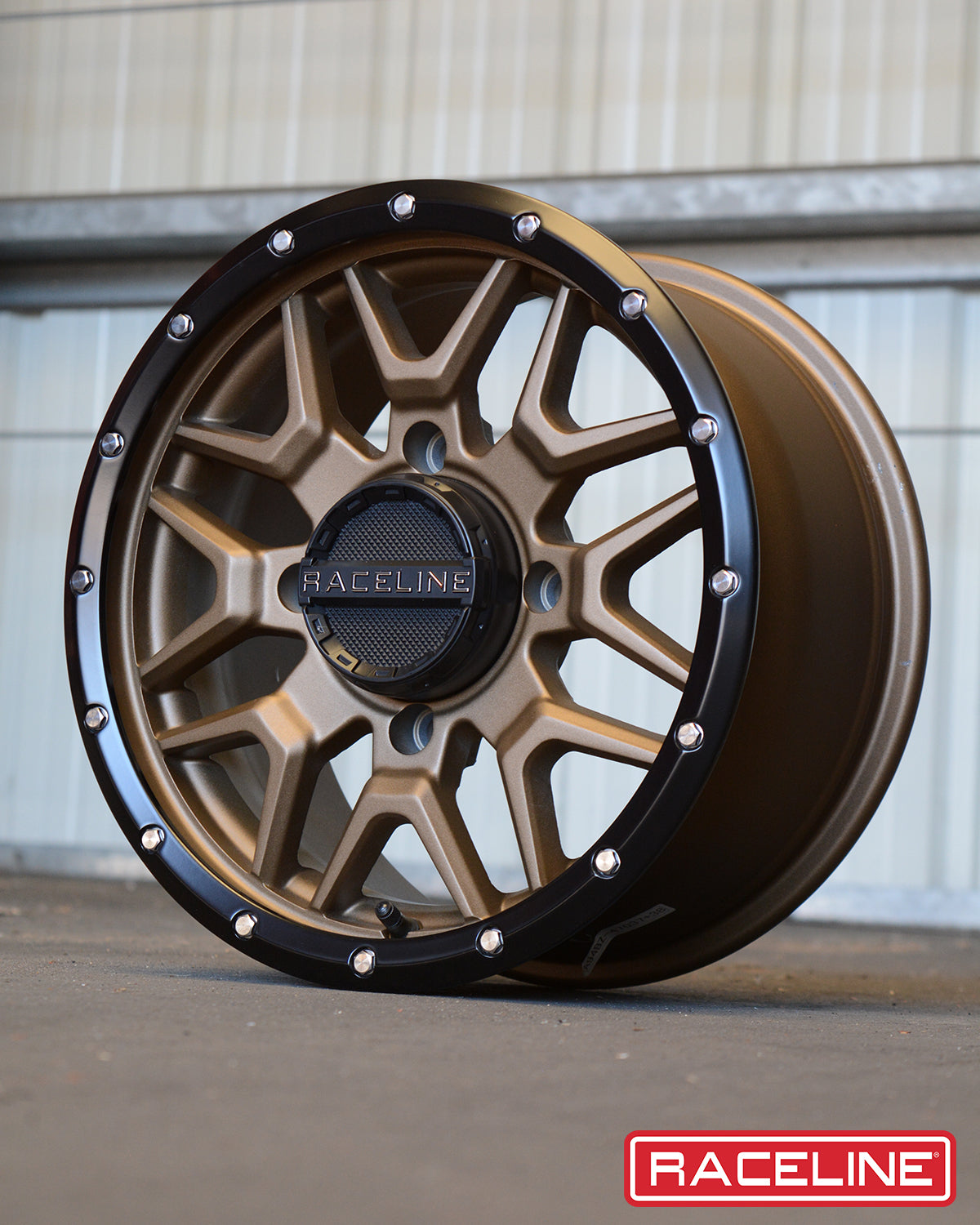 A94BZ Krank Simulated Beadlock wheel featuring a bronze finish and black accents, designed for offroad vehicles.