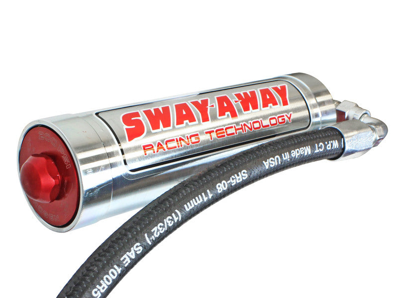 aFe 97-17 Nissan Patrol Sway-A-Way 2.5in Front Shock Kit with remote reservoir designed for OE ride height and enhanced performance.