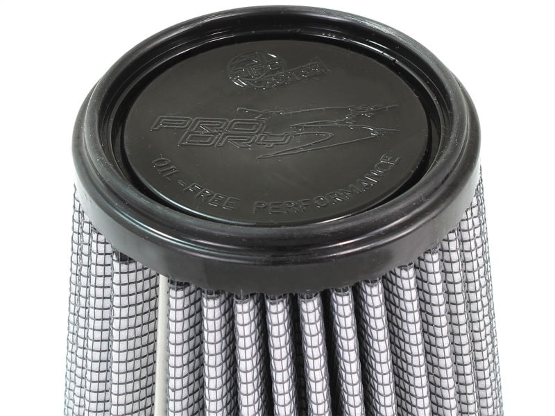 aFe MagnumFLOW Air Filter featuring a cylindrical design with a black top and pleated filter material for enhanced airflow.