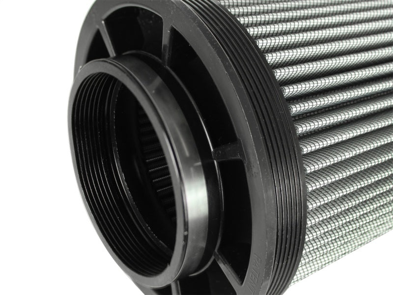 aFe MagnumFLOW air filter featuring a cylindrical design with a textured surface and threaded connector for optimal airflow.