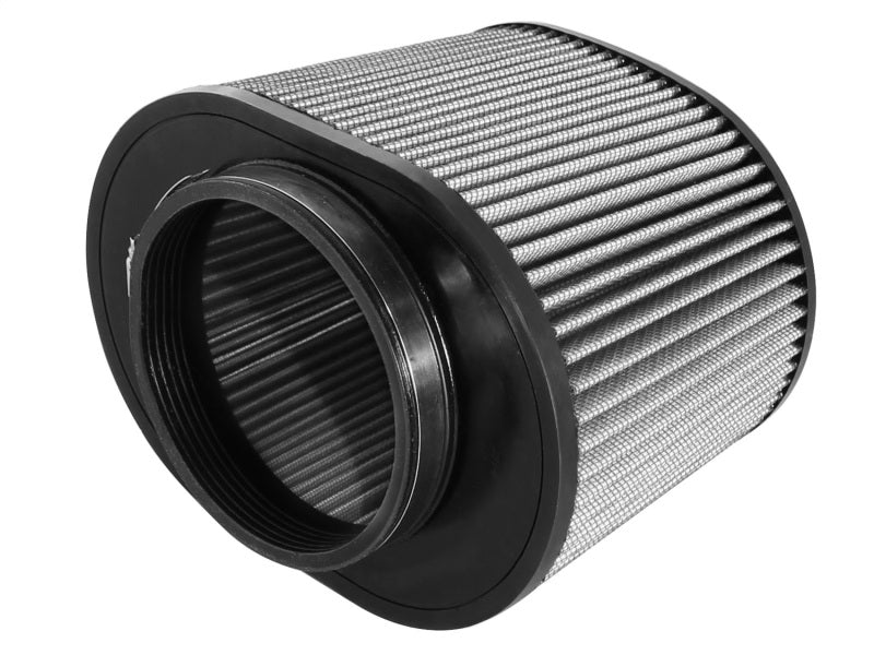 aFe MagnumFLOW Pro DRY S Universal Air Filter with a 5.5-inch front, 7x10-inch base, and 7x9-inch top for improved engine performance.