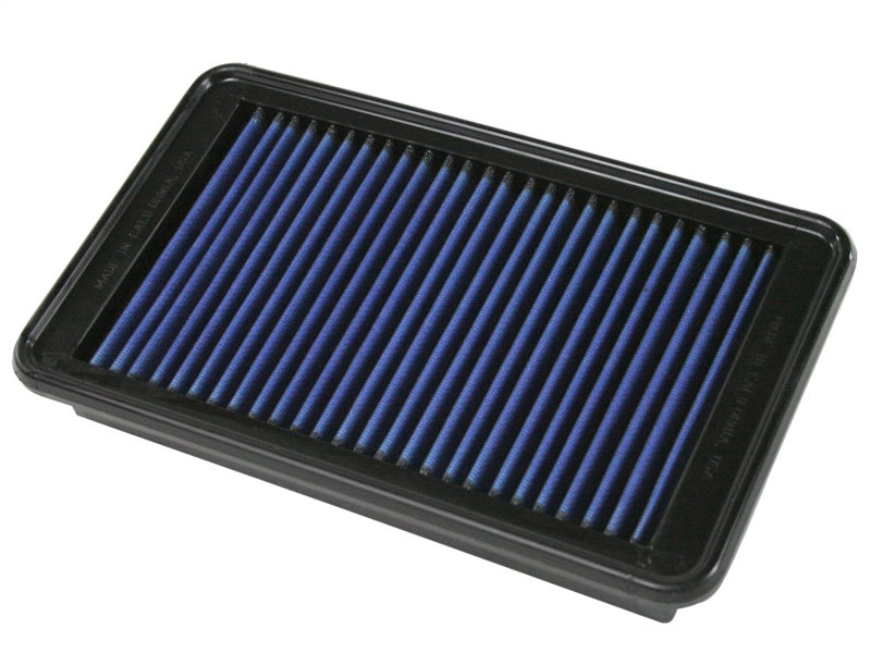 aFe MagnumFLOW Air Filter for Toyota Camry, Avalon, and Solara models, featuring a blue filter media for enhanced airflow.