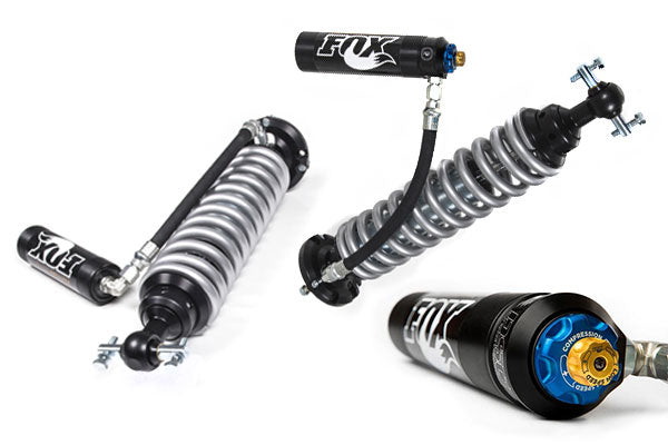BDS Fox 2.5 remote reservoir coil-over shock absorbers designed for enhanced off-road performance and durability.
