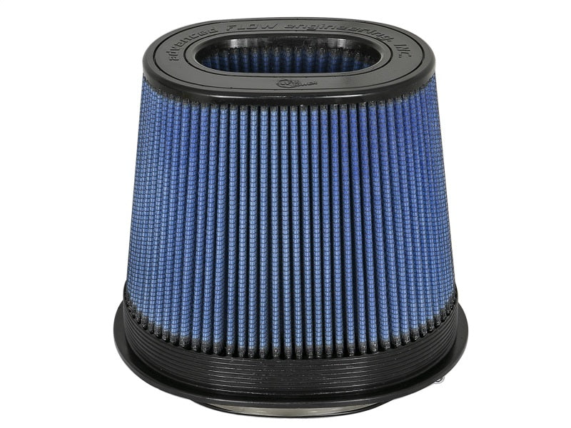 aFe Momentum Intake replacement air filter featuring blue P5R media, designed for enhanced airflow and performance.