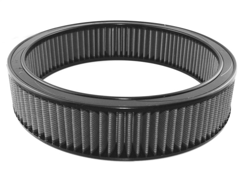 aFe MagnumFLOW Air Filter designed for GM cars and trucks with V8 engines from 1965 to 1985, enhancing airflow and performance.
