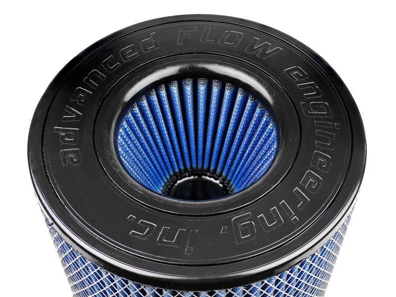 aFe Momentum Intake Replacement Air Filter featuring Pro 10R media with inverted design for enhanced airflow and filtration.