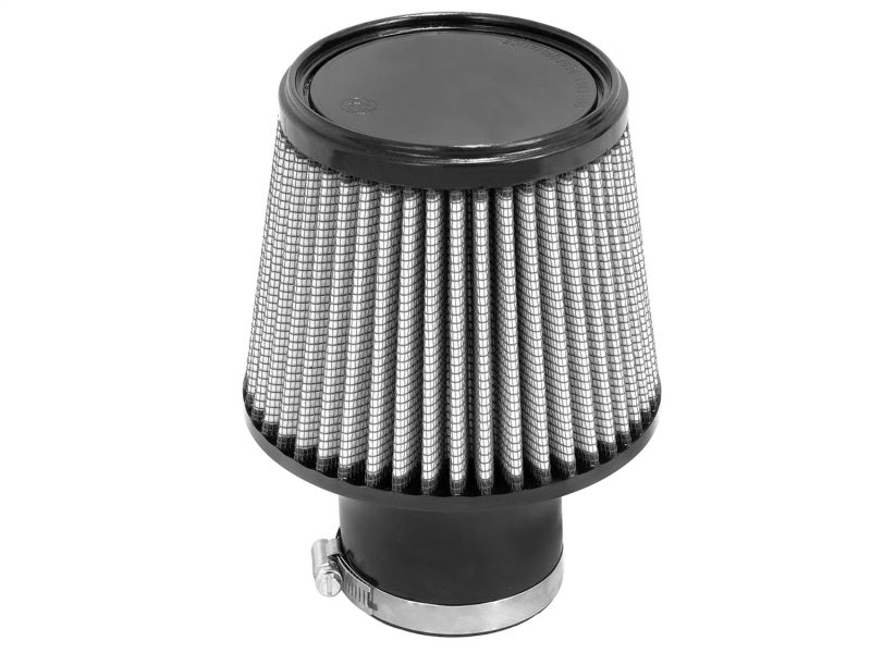 aFe MagnumFLOW Air Filter with a conical design, featuring a metal mesh exterior and rubber base for enhanced airflow.