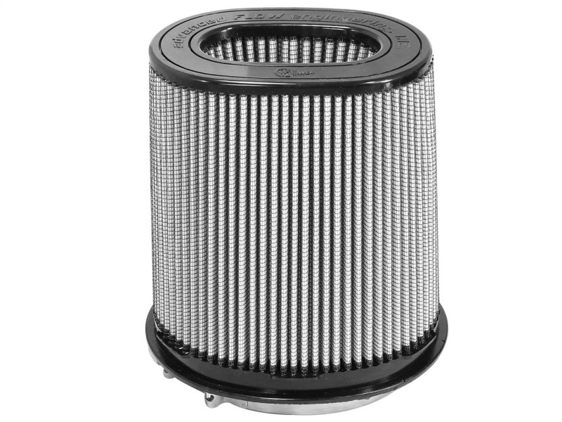 aFe MagnumFLOW ProDry S air filter featuring a cylindrical design with a metal mesh surface for enhanced airflow and filtration.